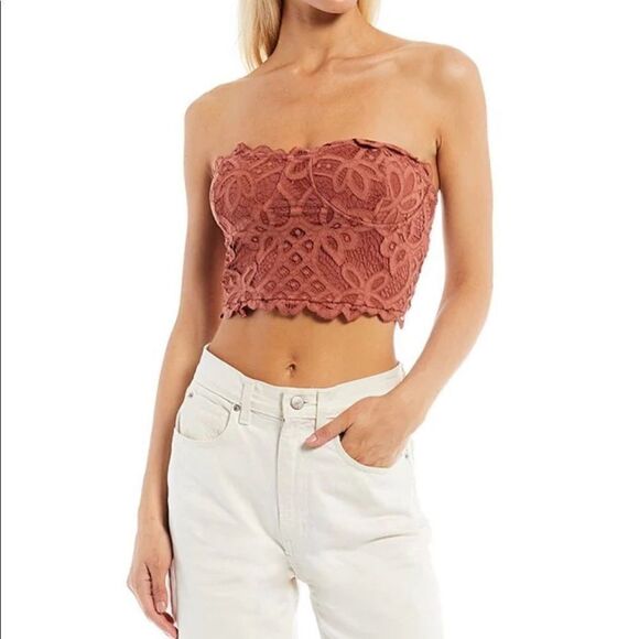 🌟 Lace Strapless Corset Bra Top - Picture 1 of 2